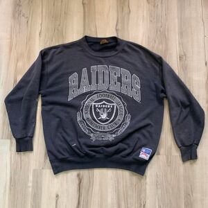 Vintage 1990s Oakland Raiders distressed sweatshirt Nutmeg